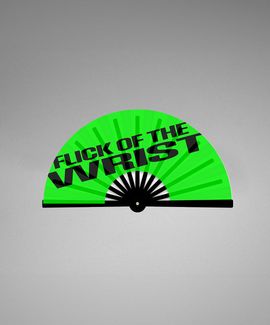 Flick of the Wrist Green Hand Fan